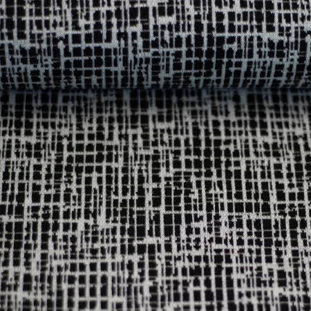 Viskose - Jacquardjersey - Brake - Muster - schwarz